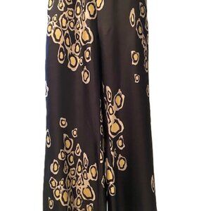 Cynthia Rowley Amalfi Flare Pant, Black/Gold (Size Large)